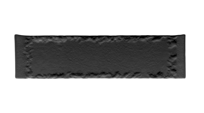 Feng - Piatto rettangolare 30 x 8 cm Kora Double Face Nero