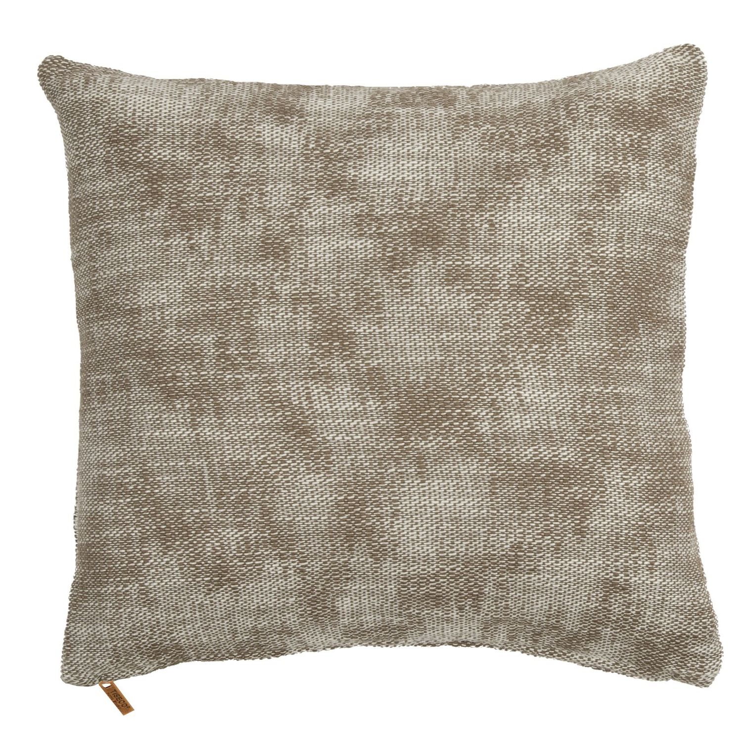 Cuscino misto cotone melange 45 x 45 cm Taupe - Tirolix