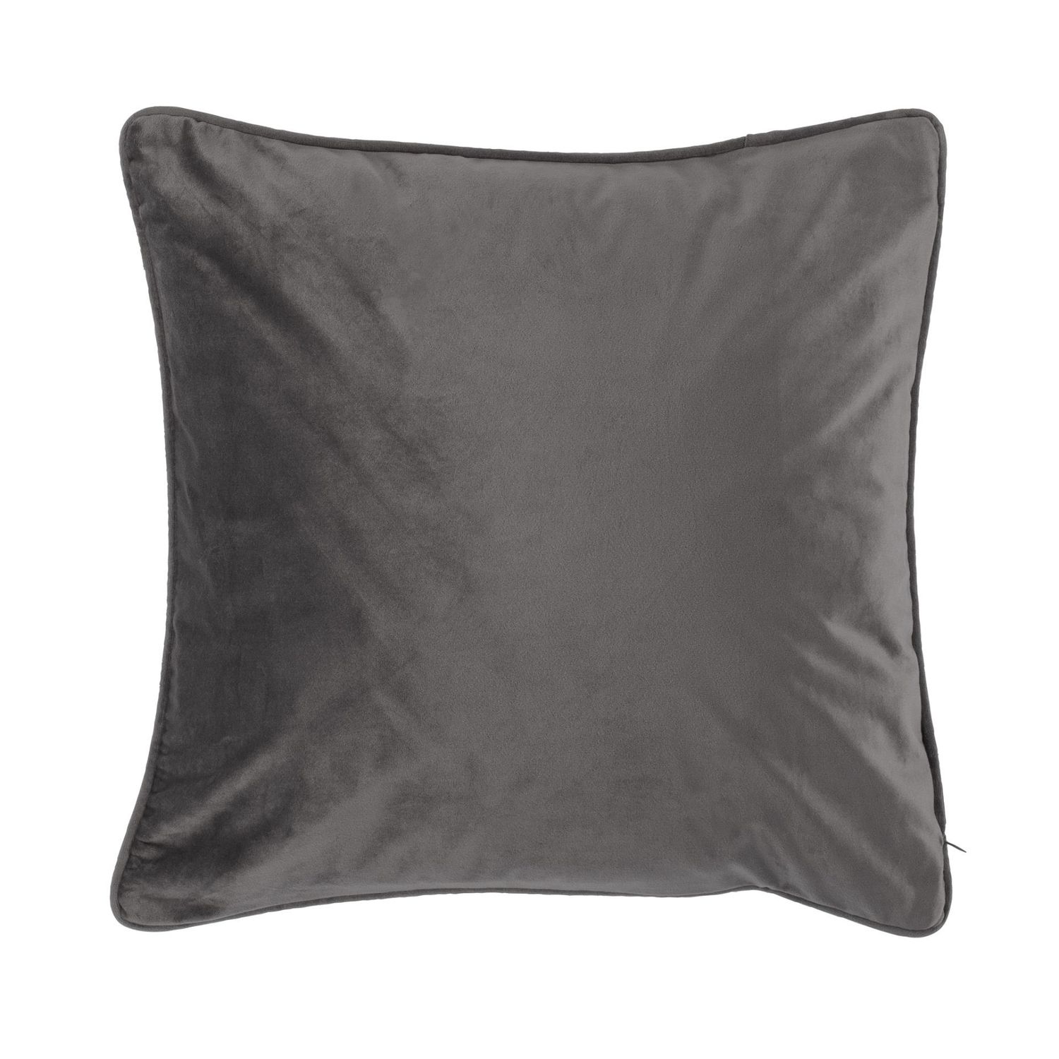 Cuscino morbido in velluto 60 x 60 cm Grigio Scuro - Tirolix