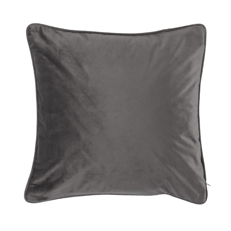 Cuscino morbido in velluto 60 x 60 cm Grigio Scuro - Tirolix