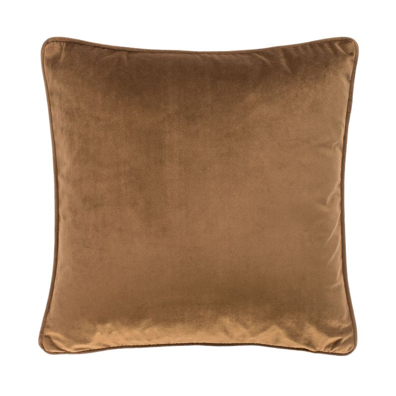 Cuscino morbido in velluto 45 x 45 cm Marrone Chiaro - Tirolix
