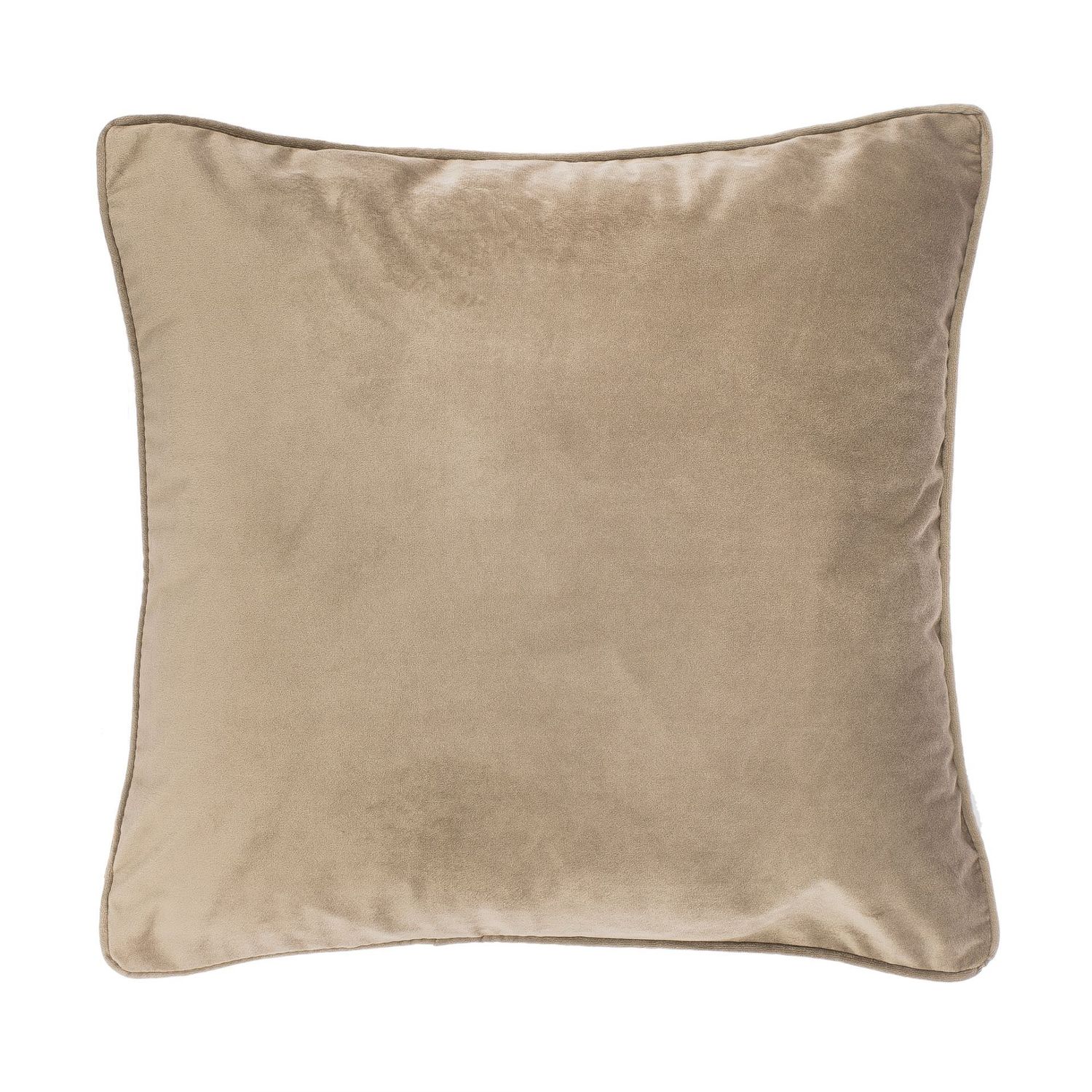 Cuscino morbido in velluto 60 x 60 cm Taupe - Tirolix