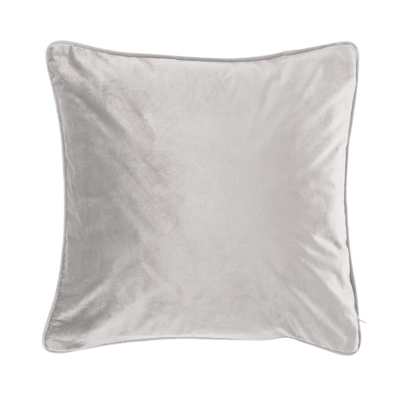 Cuscino morbido in velluto 45 x 45 cm Grigio Chiaro - Tirolix