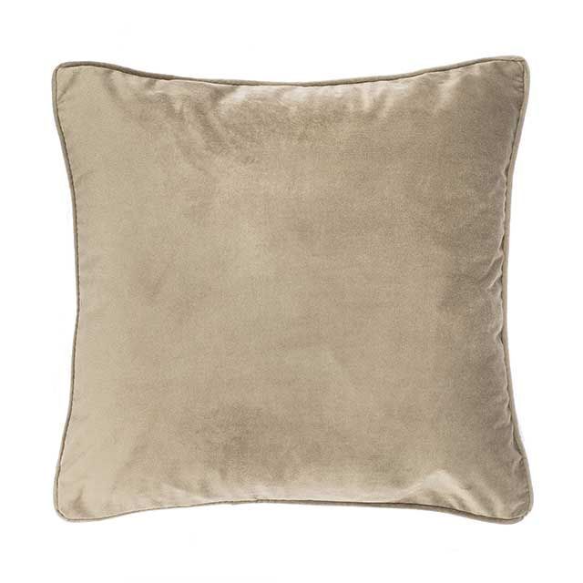 Cuscino morbido in velluto 45 x 45 cm Taupe Chiaro - Tirolix