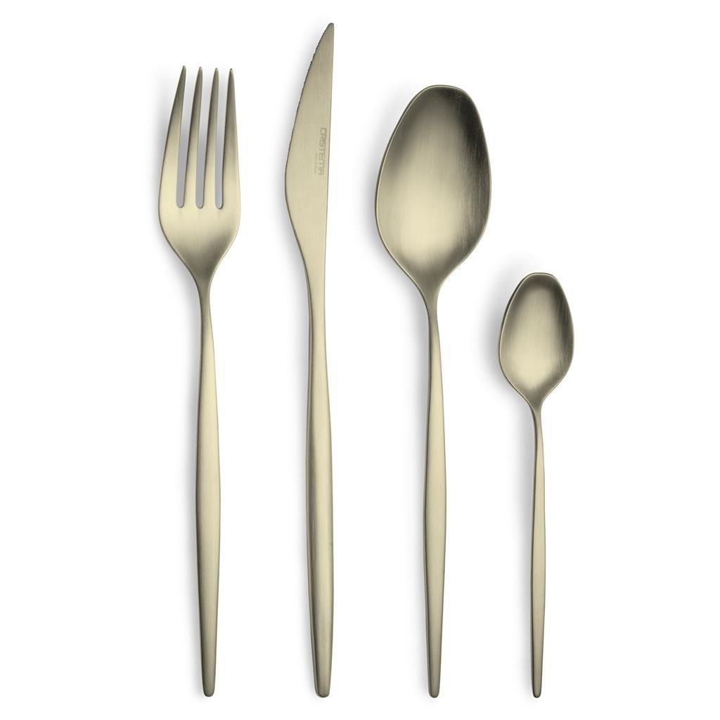 Cucchiaio Caffè White Gold Satinato Rabat - Cristema