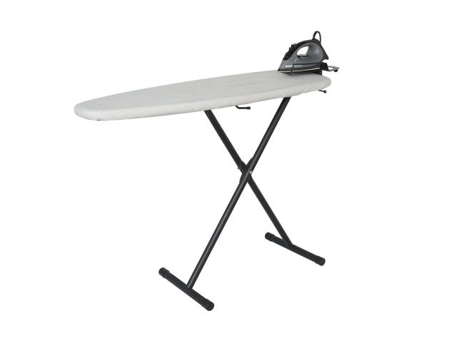 Corby - Asse con ferro da stiro grigio chiaro Oxford