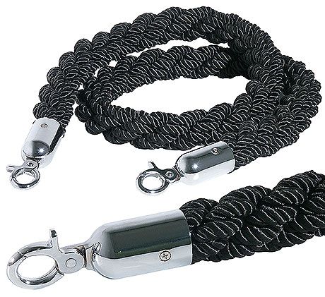 Corda per palo della barriera arrotolato 150 cm Nero - Contacto