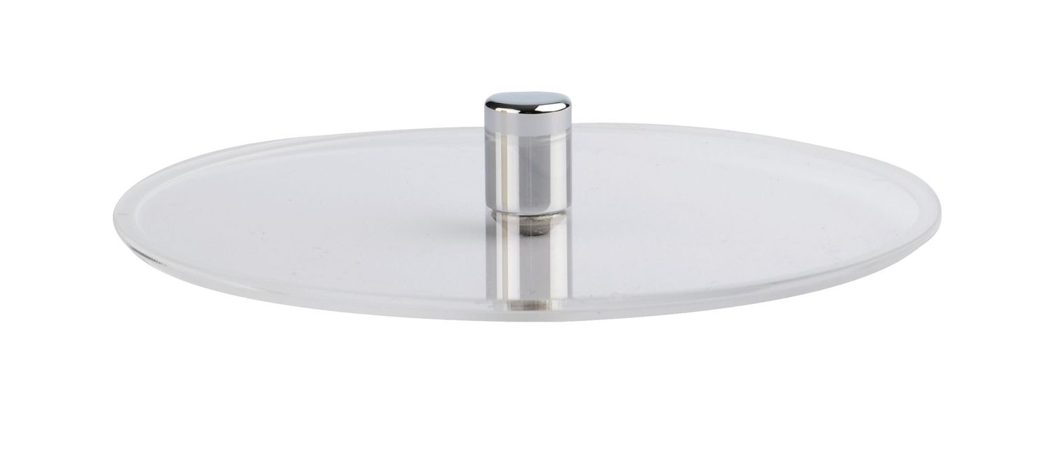 Coperchio per Porta Yogurt in Policarbonato con Pomolo Inox 18/10 Diam. 15 cm - Square - Abert