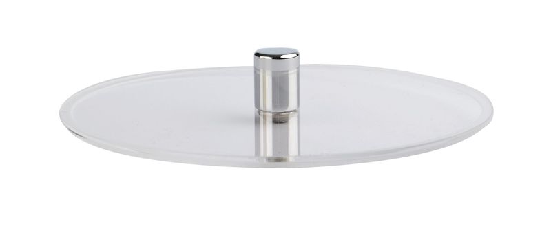 Coperchio per Porta Yogurt in Policarbonato con Pomolo Inox 18/10 Diam. 15 cm - Square - Abert