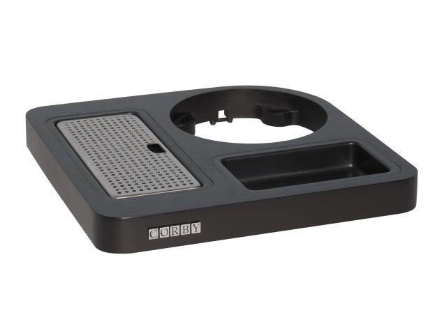 Corby - Vassoio di benvenuto compatto nero 23 x 22,6 cm Canterbury