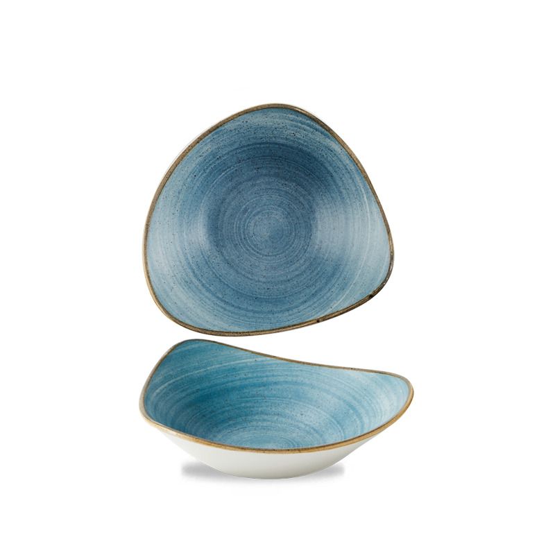 Ciotola Triangolare 23,5 Cm Stonecast Raw Teal - Churchill