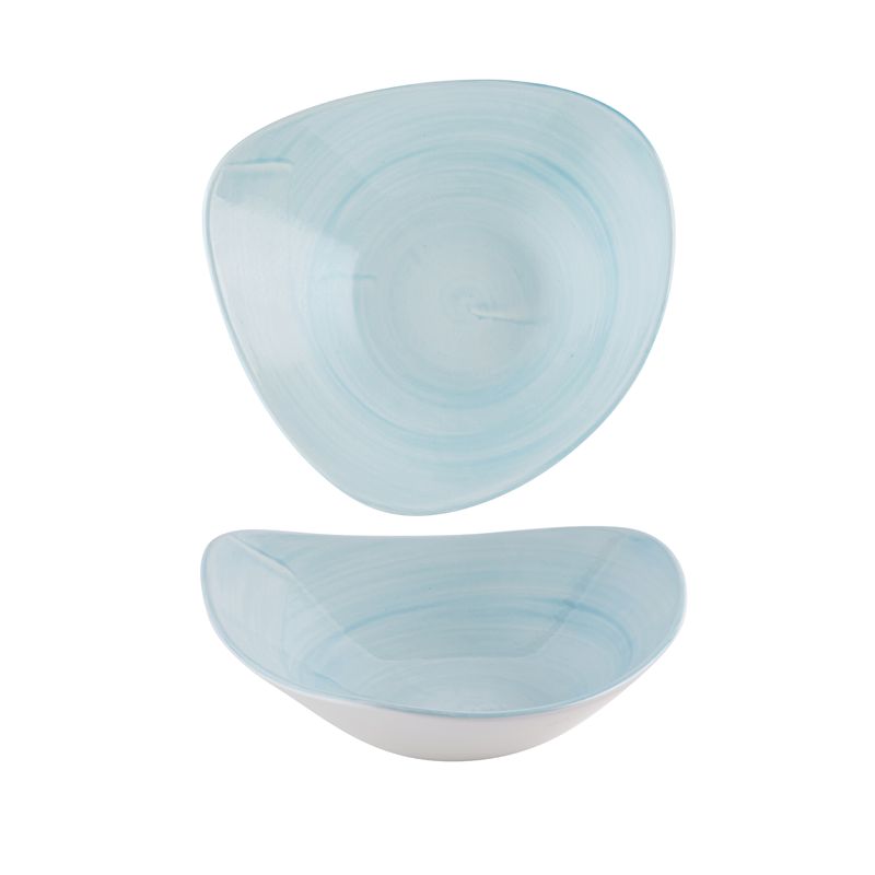 Ciotola Triangolare 23,5 Cm Stonecast Canvas Breeze - Churchill