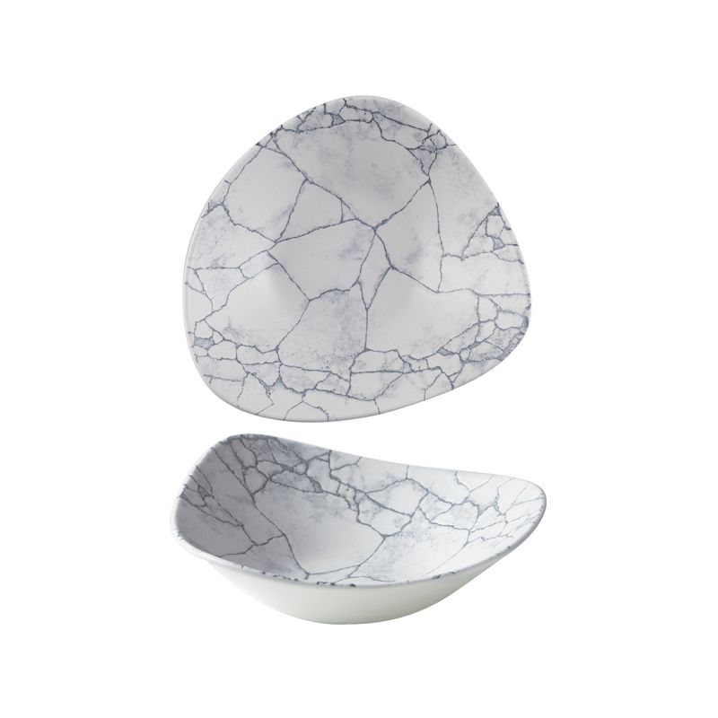 Ciotola Triangolare 23,5 Cm Studio Prints Kintsugi Pearl Grey - Churchill