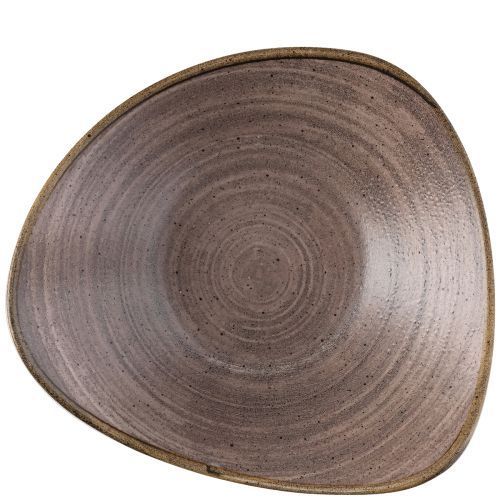 Ciotola Triangolare 23,5 Cm Stonecast Raw Brown - Churchill