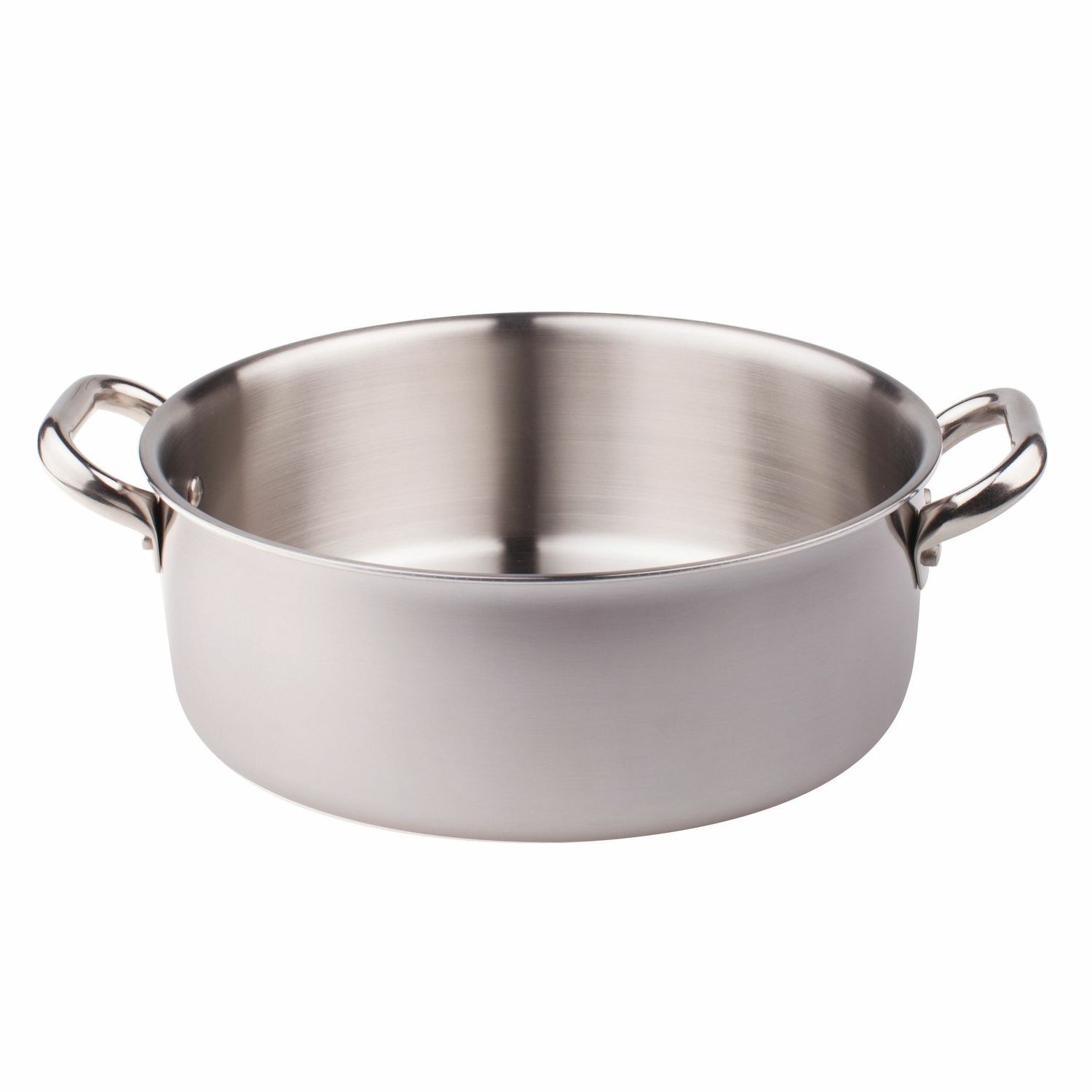 Casseruola Bassa 2 Manici 45 cm Acciaio Inox Induzione - 3 mm - Agnelli