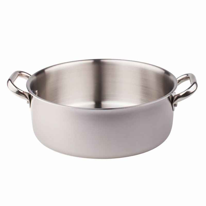 Casseruola Bassa 2 Manici 36 cm Acciaio Inox Induzione - 3 mm - Agnelli