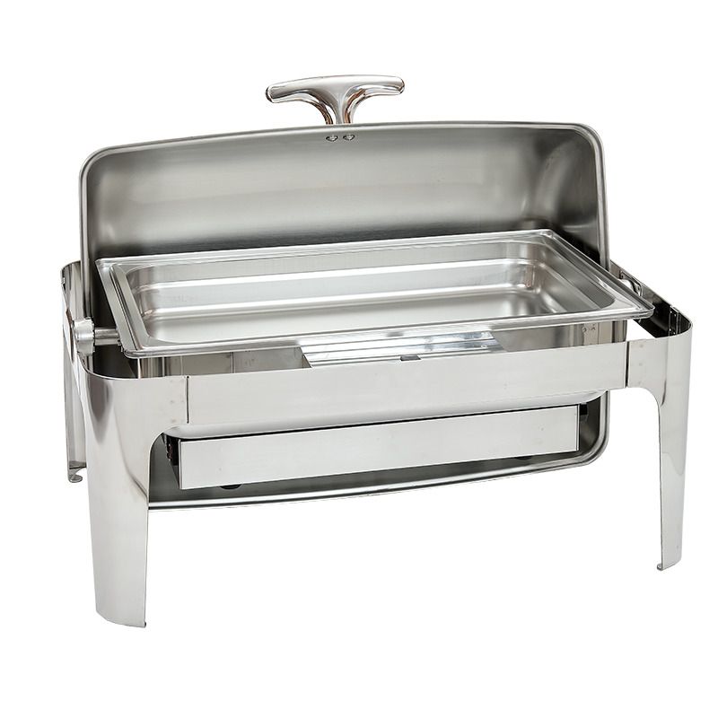 Chafing dish elettrico con coperchio roll top 13 l Deluxe - Horecatech
