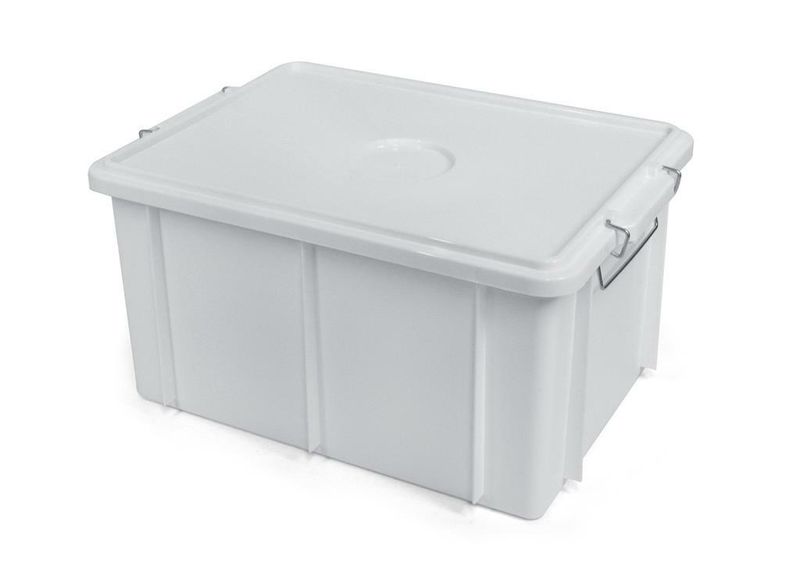 Cassetta Con Coperchio 62 x 40 cm Bianco Box - Giganplast
