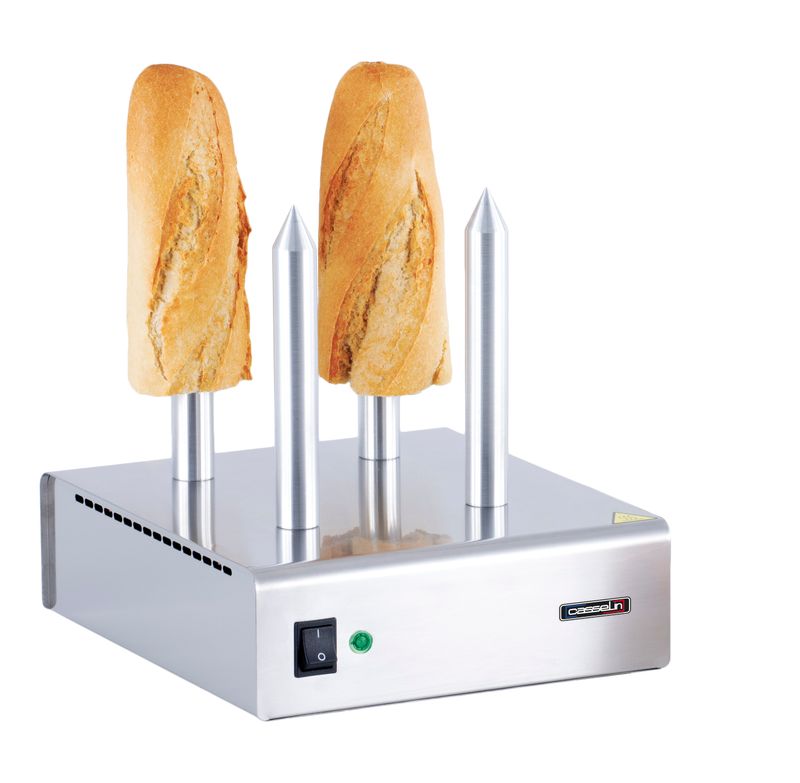 Casselin - Scalda panini per hot dog 4 punzoni