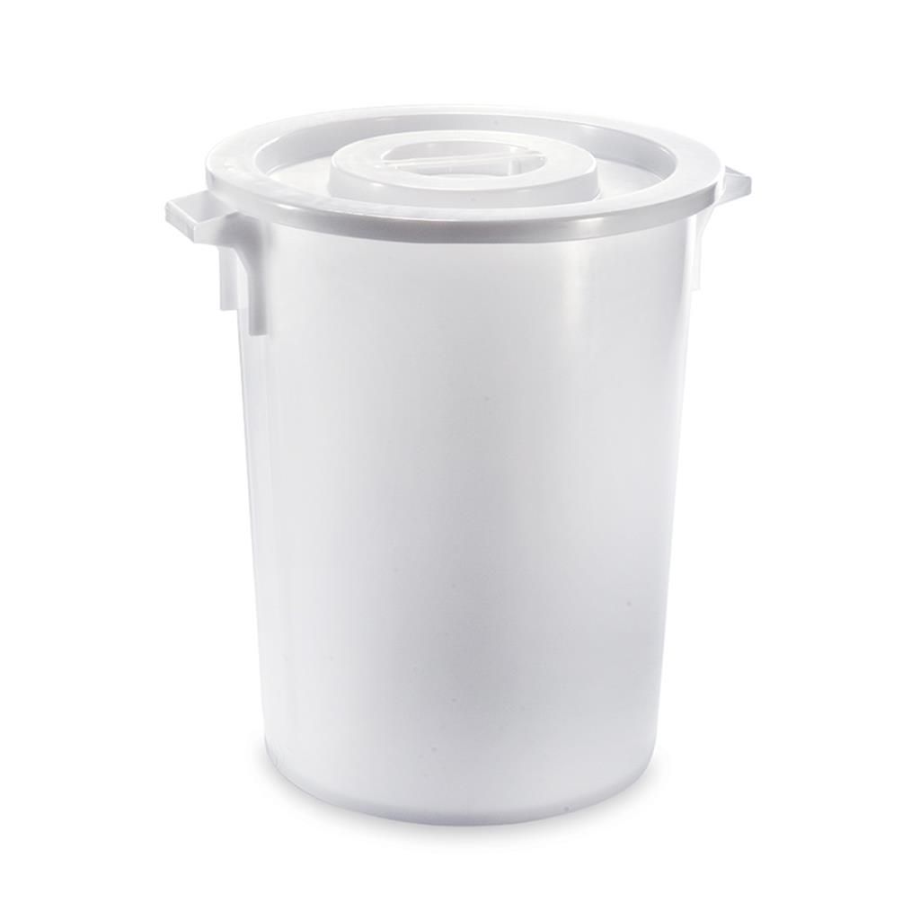 Bidone Con Coperchio 45 lt Bianco Corallo - Giganplast