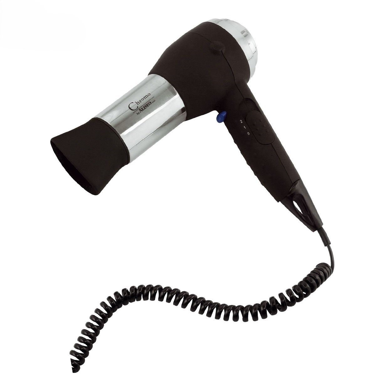 Asciugacapelli Chromo cromo/nero 1200W - Aliseo