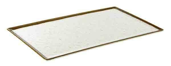 APS - Vassoio GN "Stone Art" 32,5 x 53 cm Bianco, Marrone