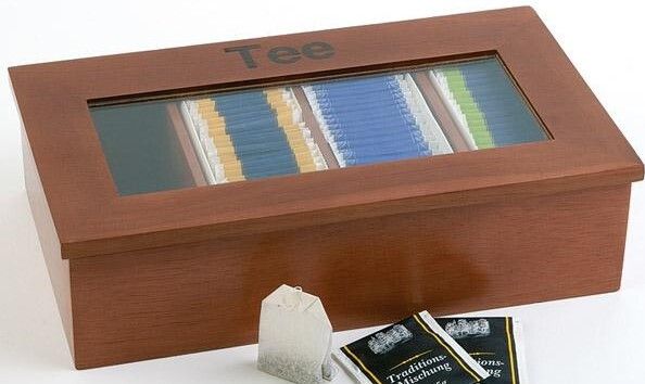 APS - Scatola da tè 20 x 33,5 cm Marrone