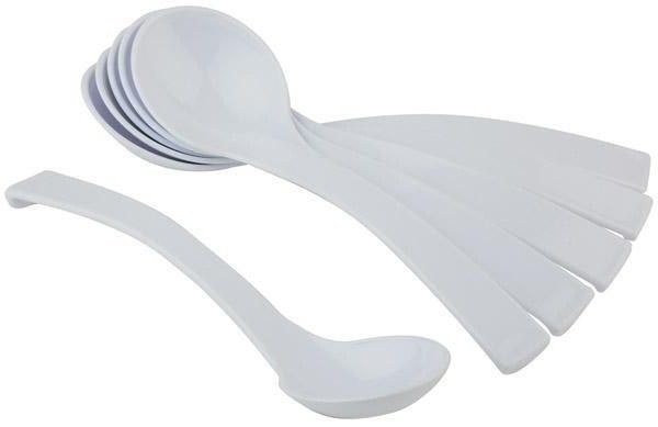APS - Set 6 cucchiai da gastronomia 23 x 6 cm Bianco