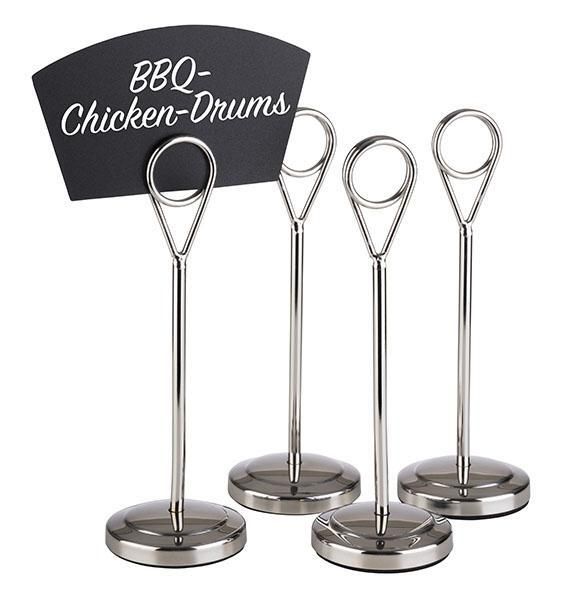 APS - Set 4 porta carte 15,5 x 5 cm Argento