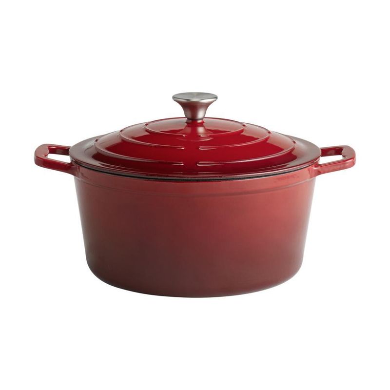 APS - Pentola con coperchio "5 Stars" 28 x 28 cm Rosso