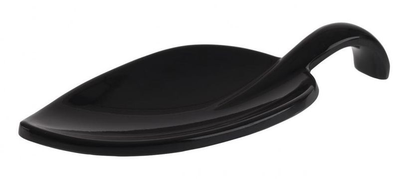 APS - Cucchiaio da finger food "Leaf" 4,5 x 10 cm Nero