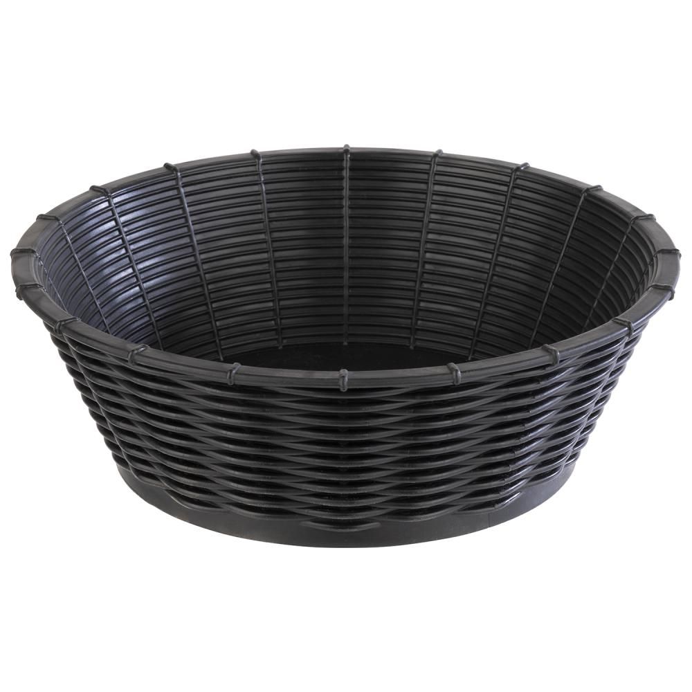 APS - Cesto rotondo "Wicker Look" 20 cm Nero