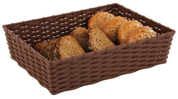 APS - Cesto rettangolare "Wicker Look" 29,5 x 39,5 cm Marrone