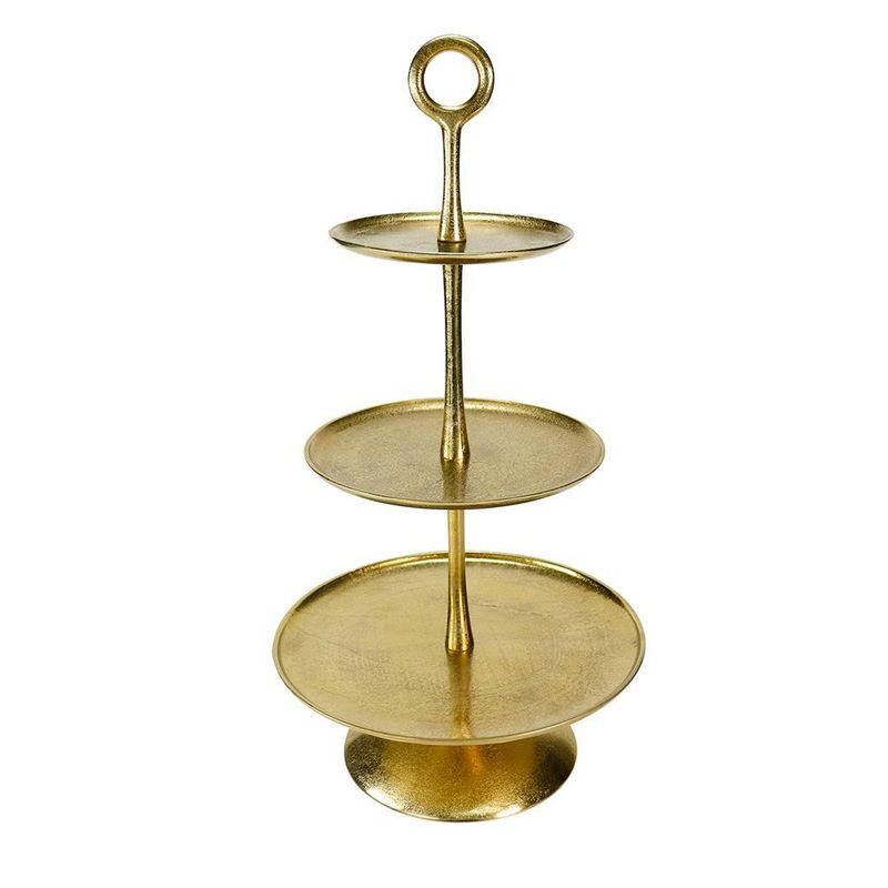 Alzata 3 Piani 72 cm Saint Tropez Gold - Tirolix