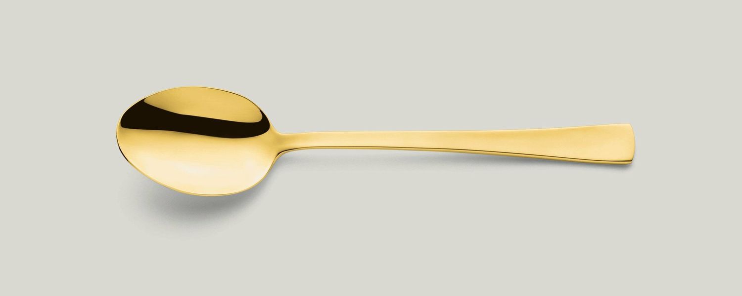 Amefa - Cucchiaio da pranzo 190 mm Atlantic PVD Gold