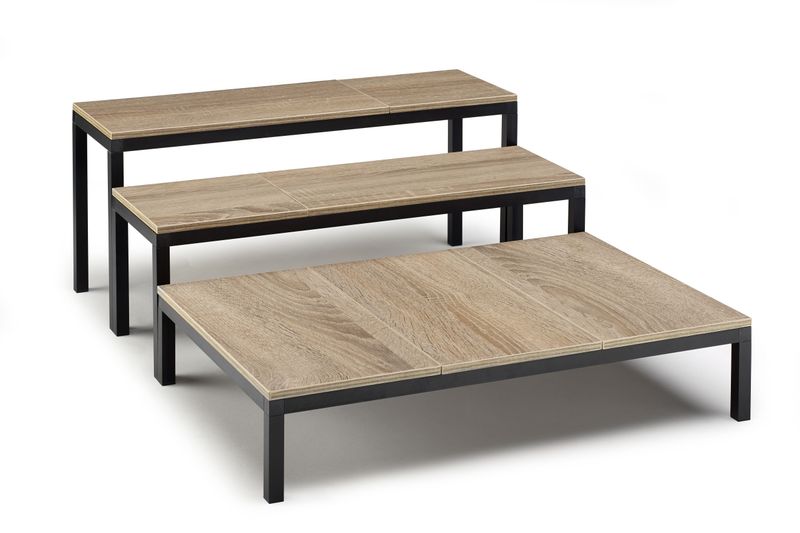 Alzata per Buffet Set 4 Nero 52,5 x 70 cm H. 22,5 cm - Mix&amp;Play - Abert