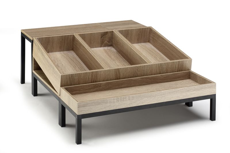 Alzata per Buffet Set 3 Nero 52,5 x 70 cm H. 23,5 cm - Mix&amp;Play - Abert