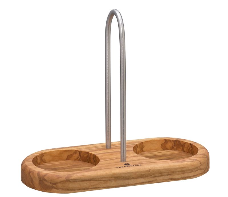Sottomacinino per 2 Macinini Manico Legno d'Ulivo - Zassenhaus