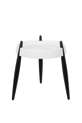 Tavolino 40 x 47 cm Liolà Bianco Frassino Nero - Zafferano