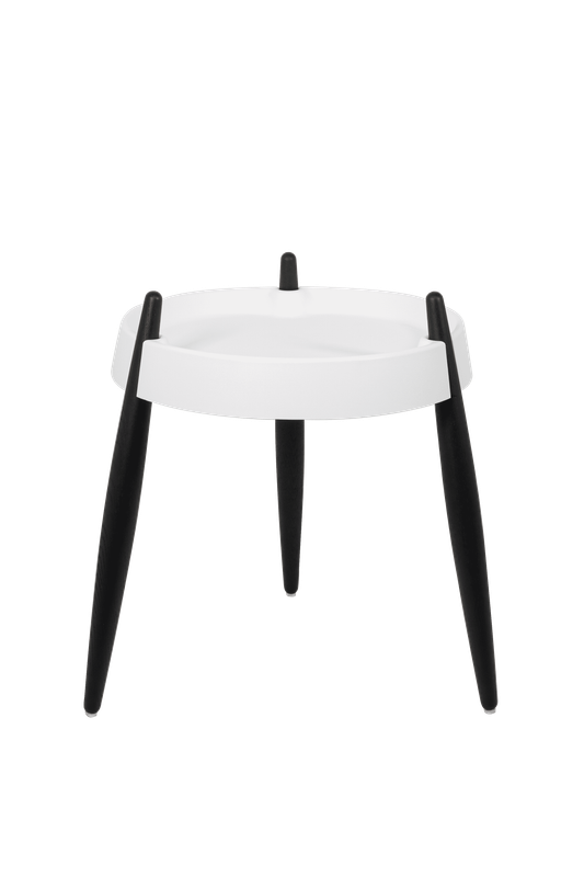 Tavolino 40 x 47 cm Liolà Bianco Frassino Nero - Zafferano