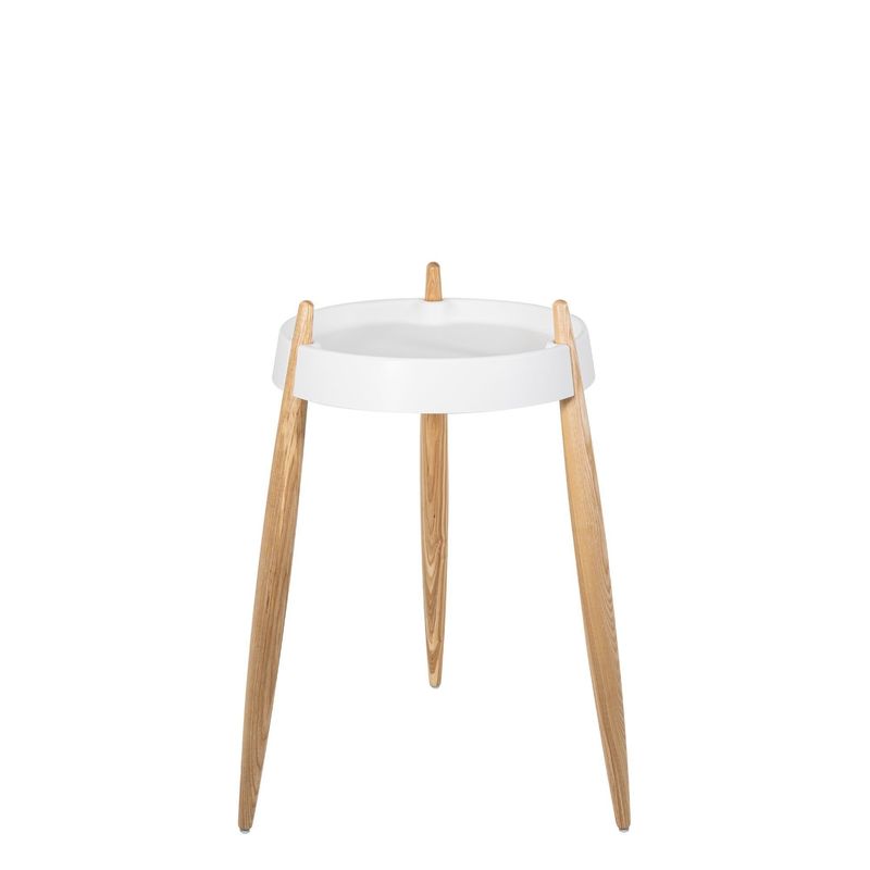 Tavolino 40 x 67 cm Liolà Bianco Frassino Naturale - Zafferano