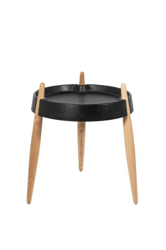 Tavolino 40 x 47 cm Liolà Nero Frassino Naturale - Zafferano
