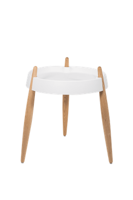 Tavolino 40 x 47 cm Liolà Bianco Frassino Naturale - Zafferano