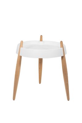 Tavolino 40 x 47 cm Liolà Bianco Frassino Naturale - Zafferano