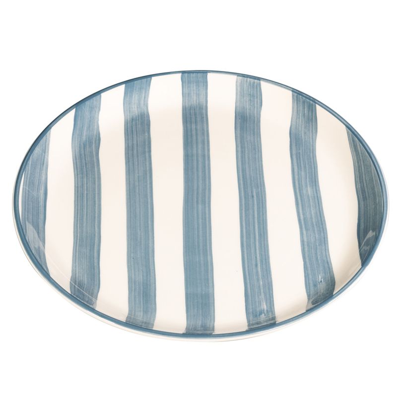 Piatto Lido Righe Grigio 21 cm - Zafferano