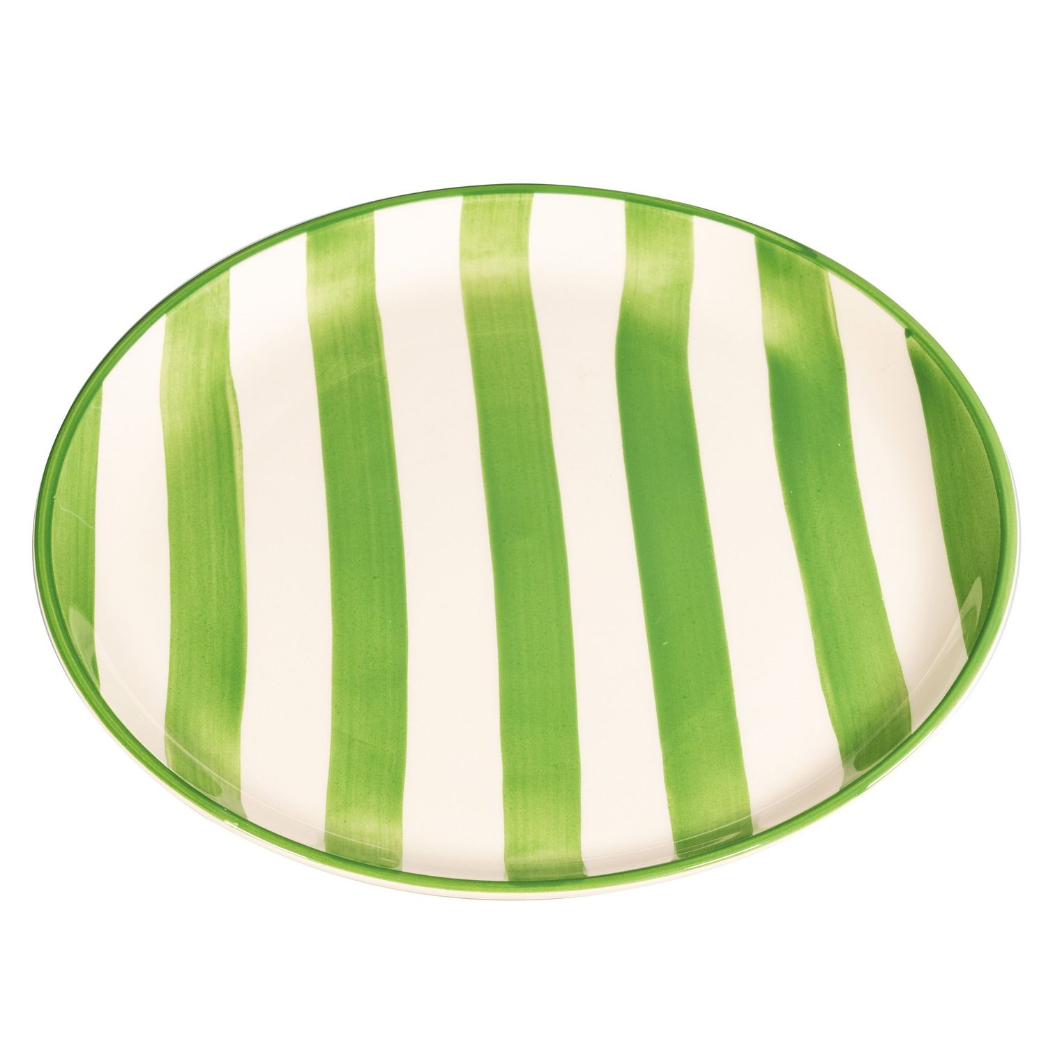 Piatto Lido Righe Verde 21 cm - Zafferano