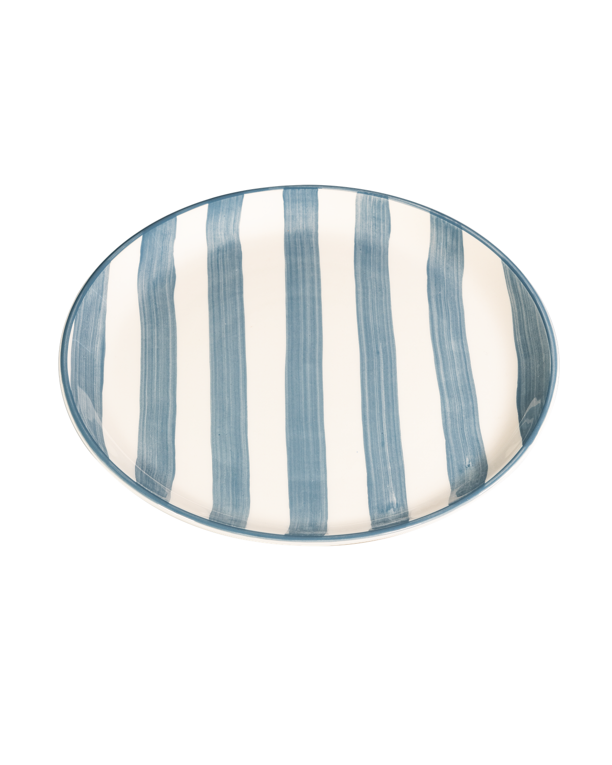 Piatto piano Lido Righe Grigio 28 cm - Zafferano