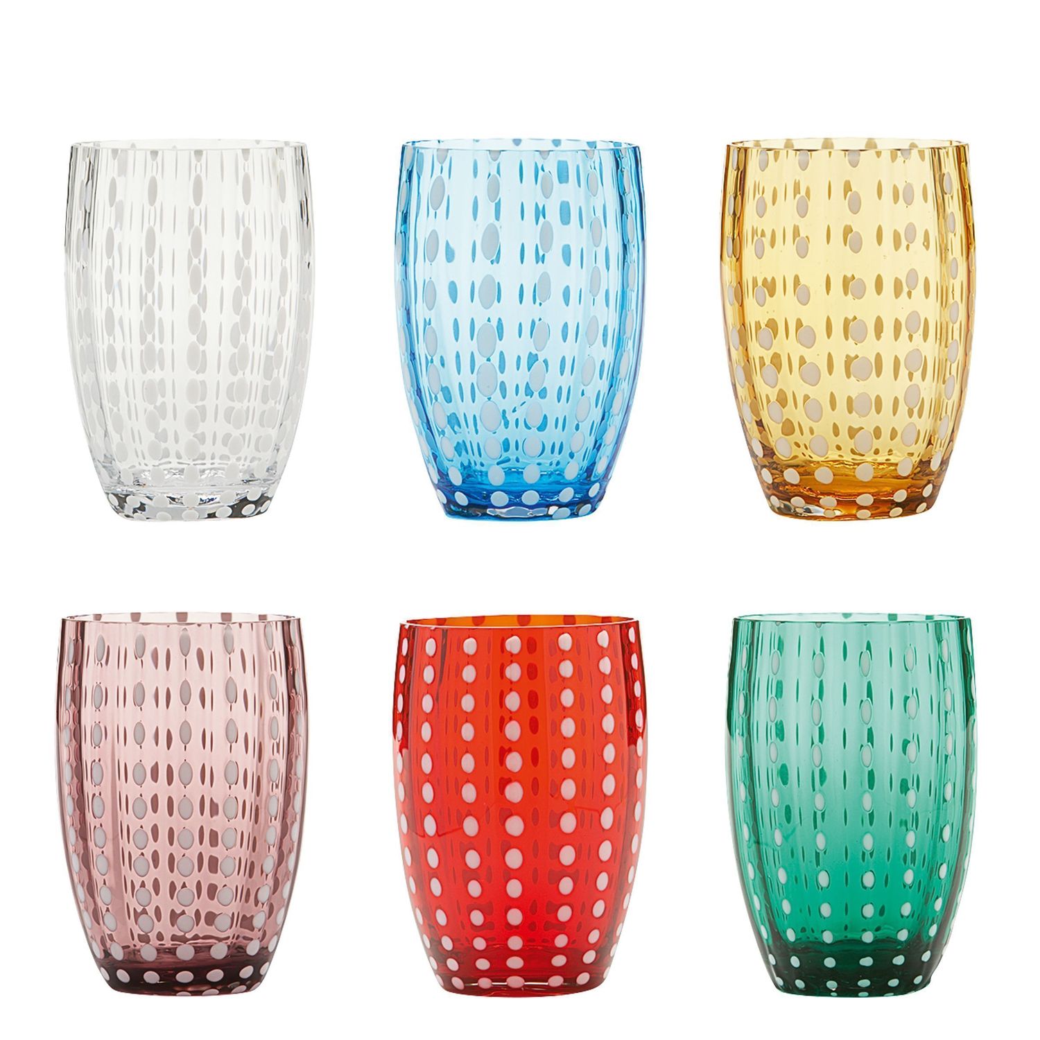 Set 6 pezzi Tumbler Perle Assortiti PR00199 - Zafferano