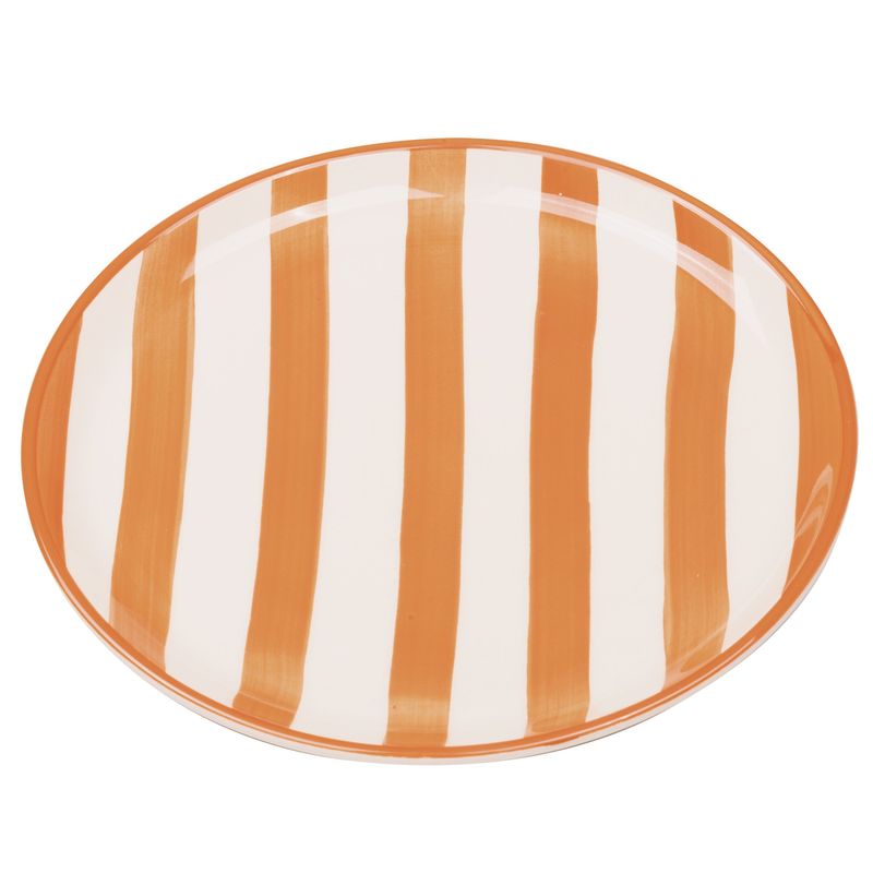 Piatto Lido Righe Rosso Mattone 21 cm - Zafferano
