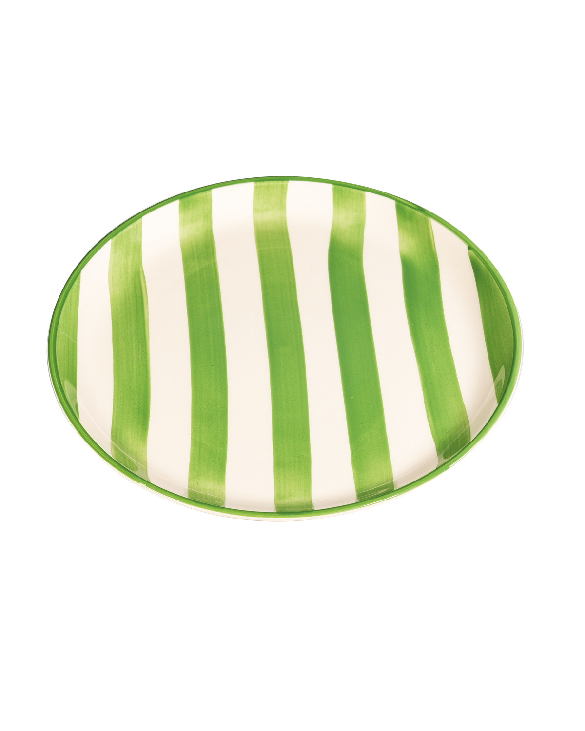 Piatto piano Lido Righe Verde 28 cm - Zafferano